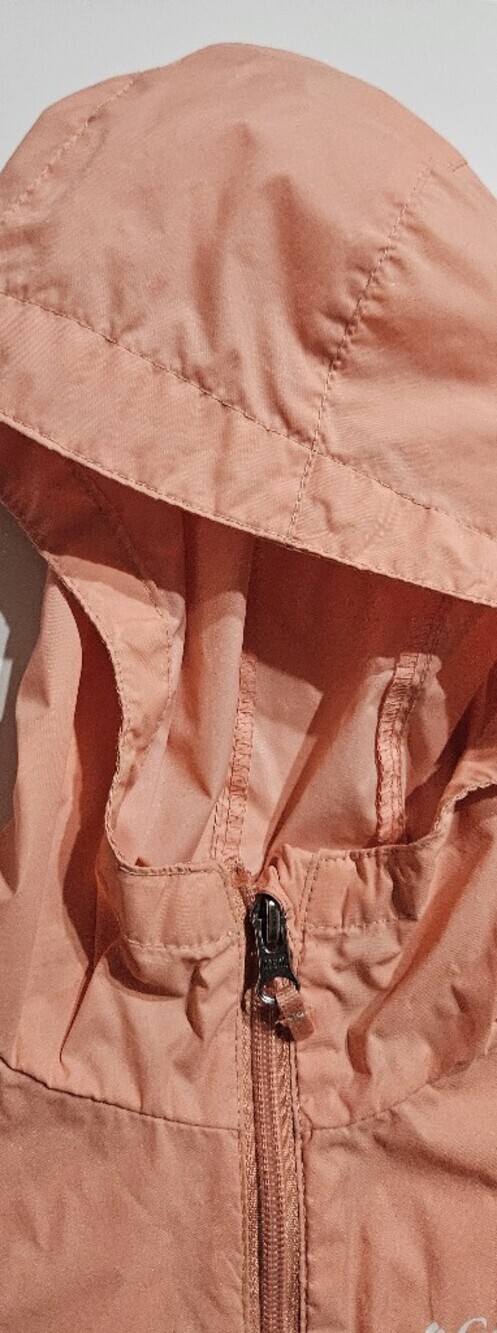 Columbia Girls Windbreaker Rain Jacket Hooded Peach Pink Size M 10/12. - Picture 8 of 9
